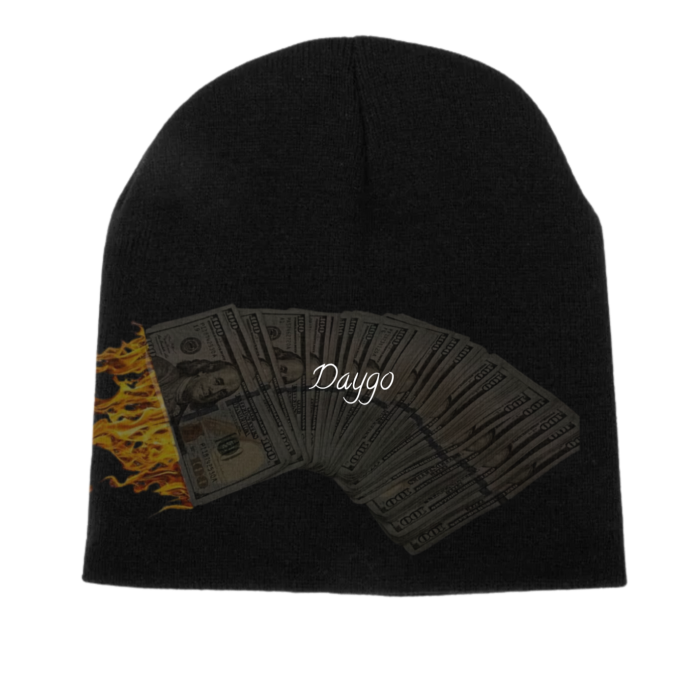 Burning cash beanie